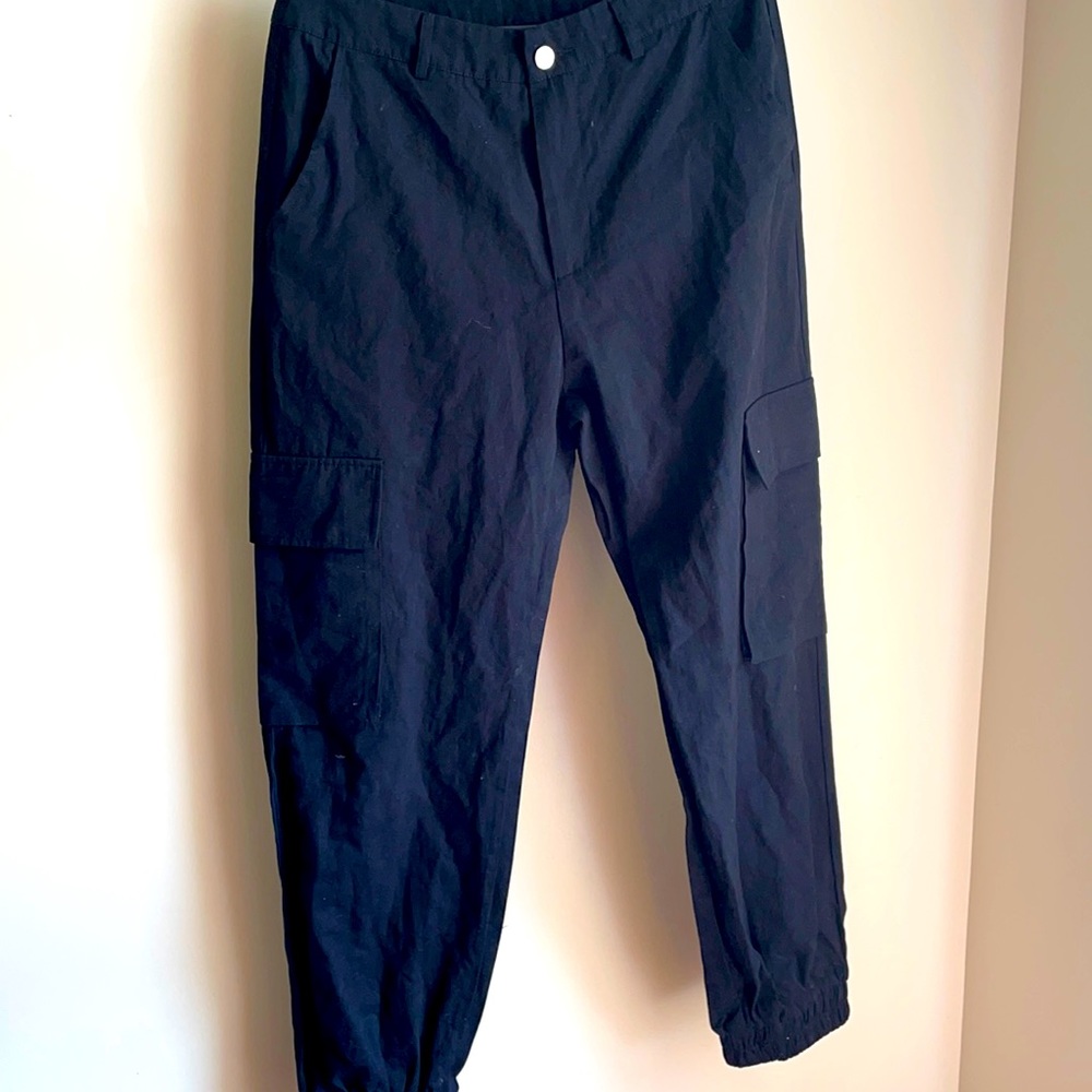 Cargo black jogger pants